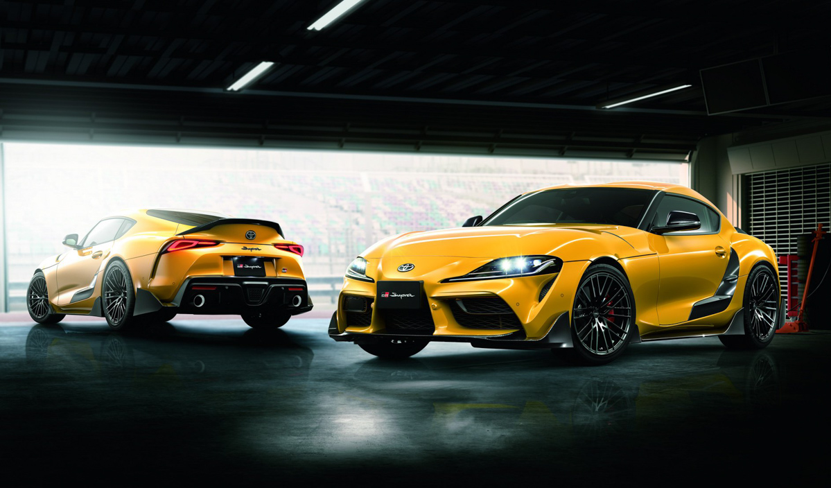 toyota supra trd 碳纤维套件登场,19寸轮圈上身!