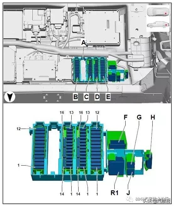 2019款全新奥迪c8a6保险丝位置功能说明